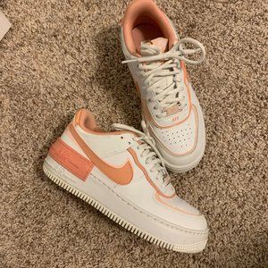 Coral Nike Air Force 1s